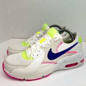 Nike Air Max Excee Womens DD2955-100 White/Multi Shoes Sneakers Size 9 XLNT!